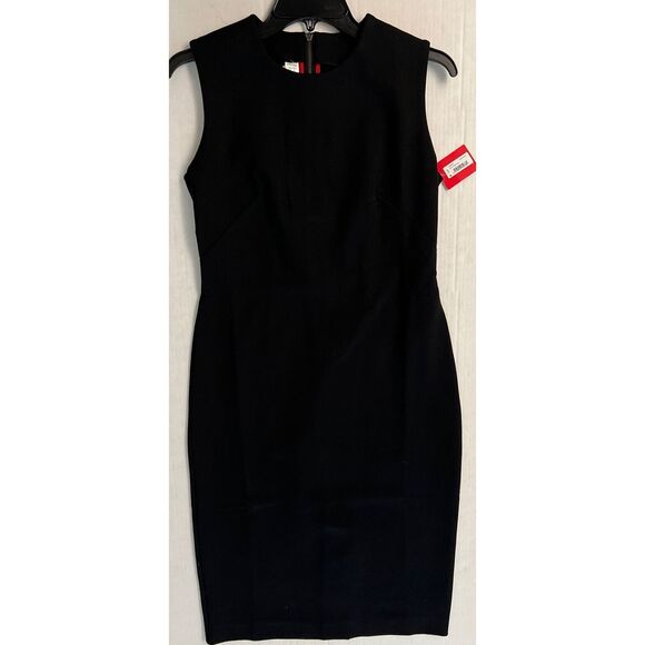 Spanx 20380R The Perfect Sheath Dress Sz Medium Ponte Black Slimming - Picture 3 of 12